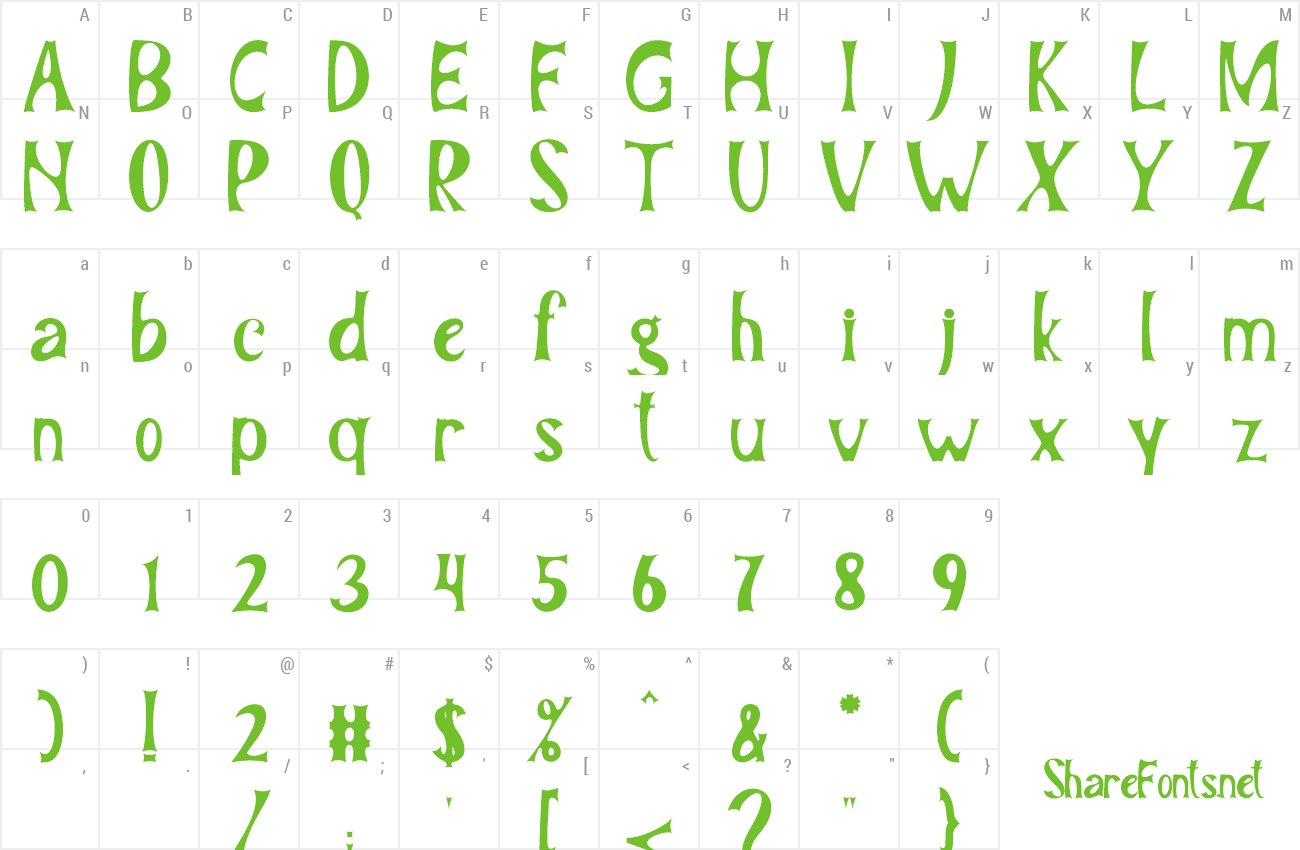 Font Melasthi preview